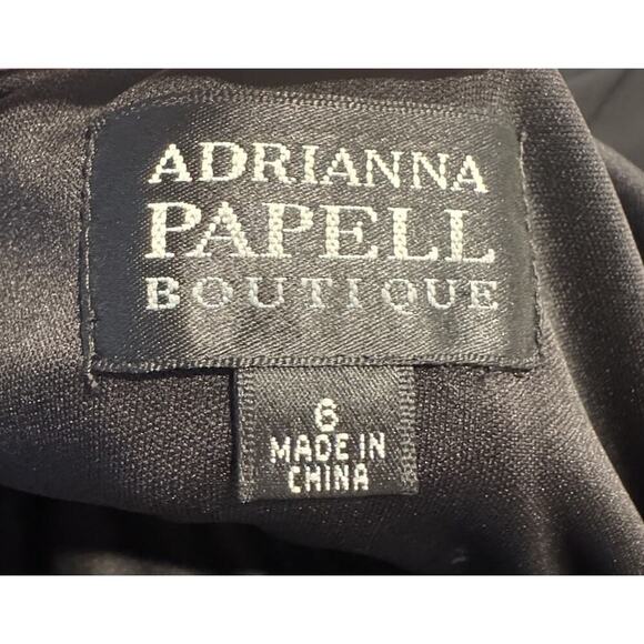 Vintage Adrianna Papell Size 6 Blouson Black Mini Dress Sequin Open Back Sexy - Picture 6 of 8